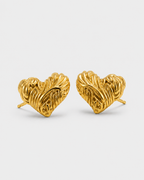 Herlux Sculpted Heart Studs