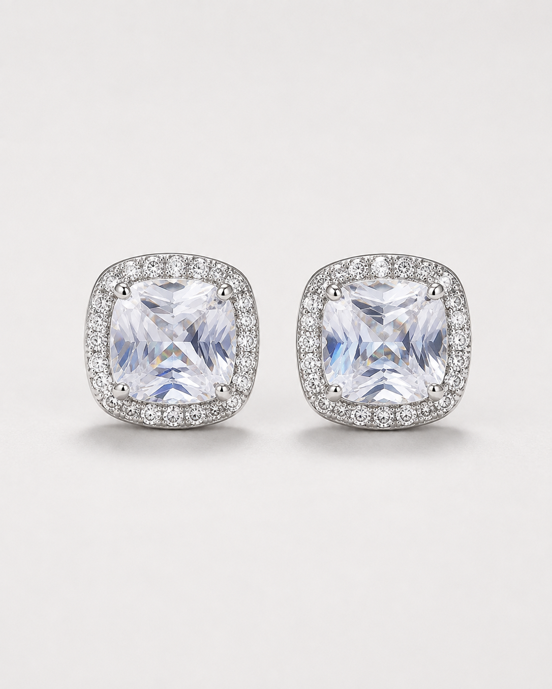 Herlux Celeste Cushion Stud Earrings