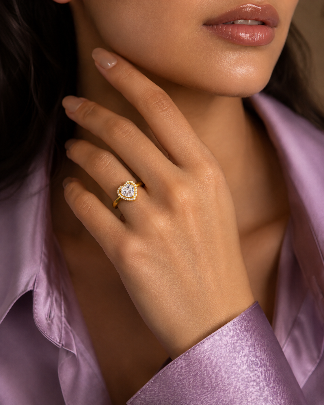 HERLUX Gold Heart Ring