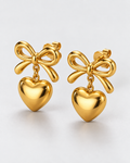 Herlux Bow Heart Studs