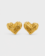 Herlux Sculpted Heart Studs