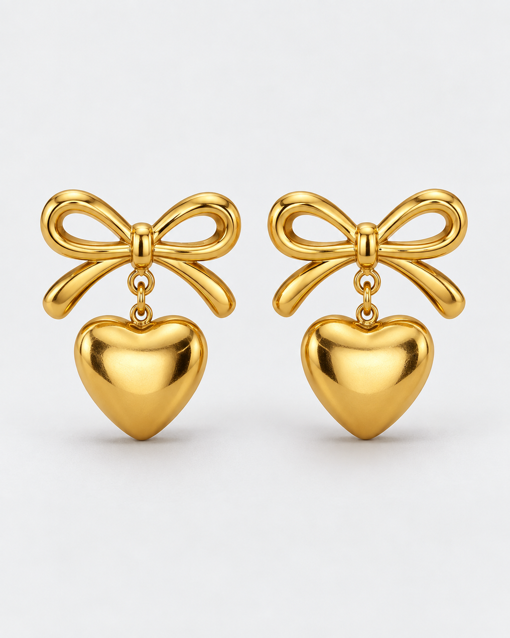 Herlux Bow Heart Studs
