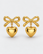 Herlux Bow Heart Studs