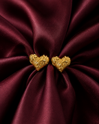 Herlux Sculpted Heart Studs