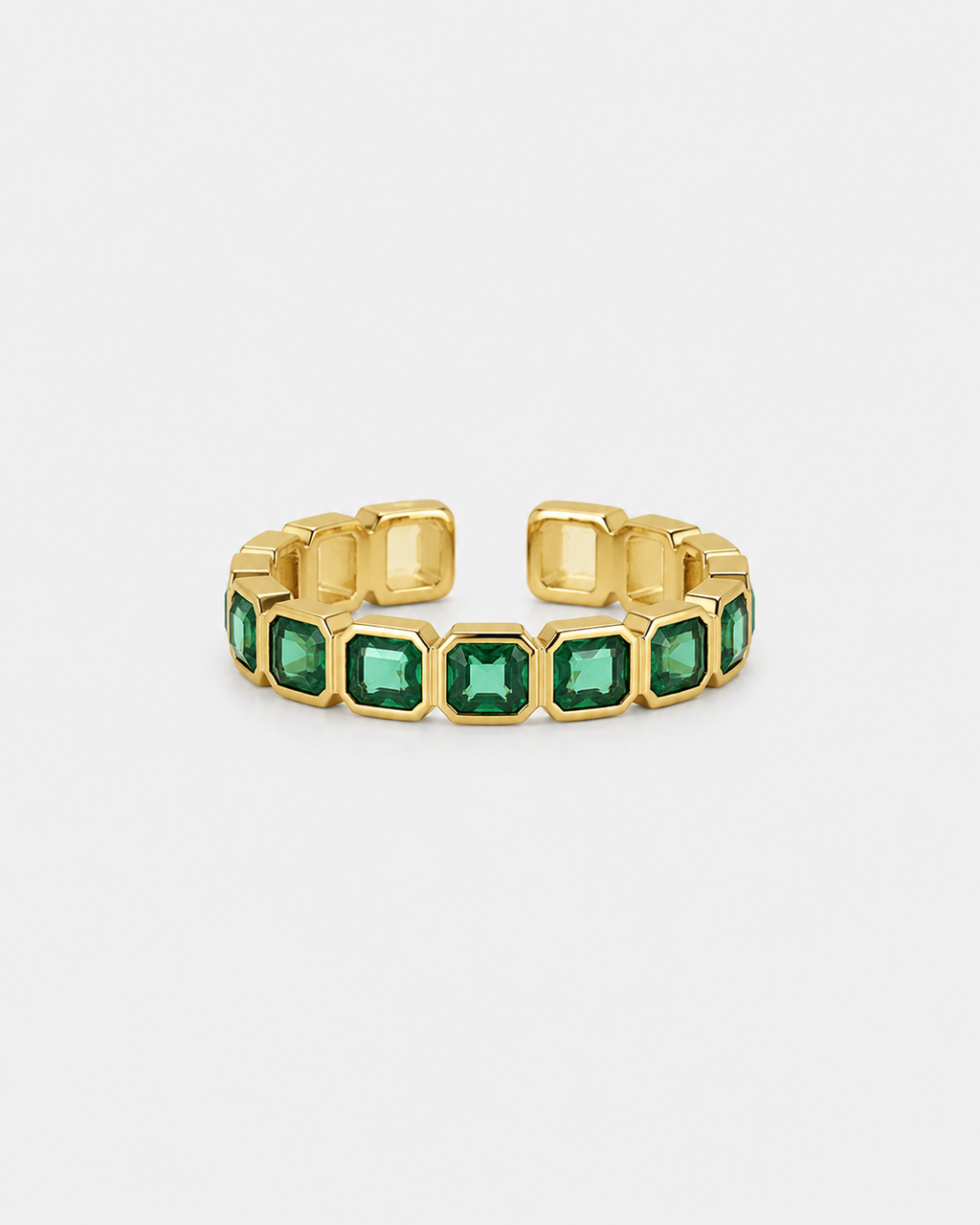 Herlux Emerald Open-Band Ring