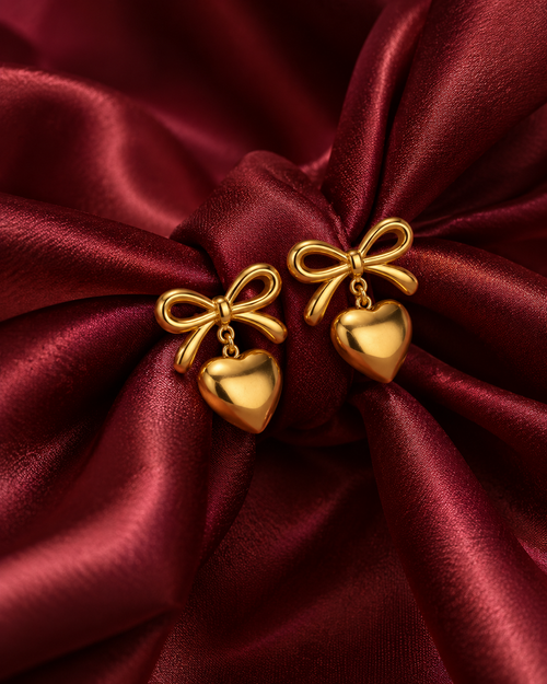 Herlux Bow Heart Studs
