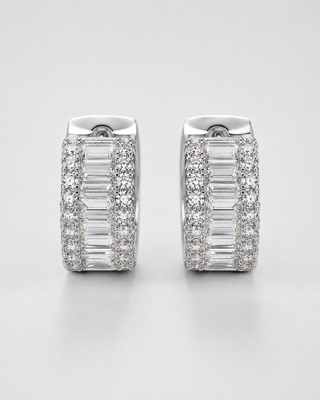 Herlux Royale Baguette Huggie Earrings