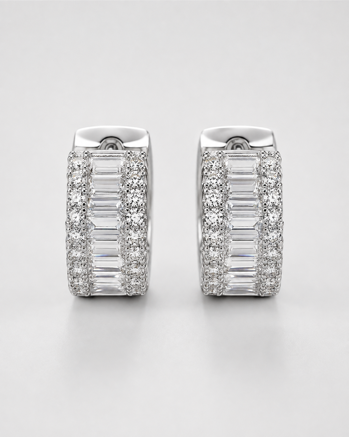 Herlux Royale Baguette Huggie Earrings