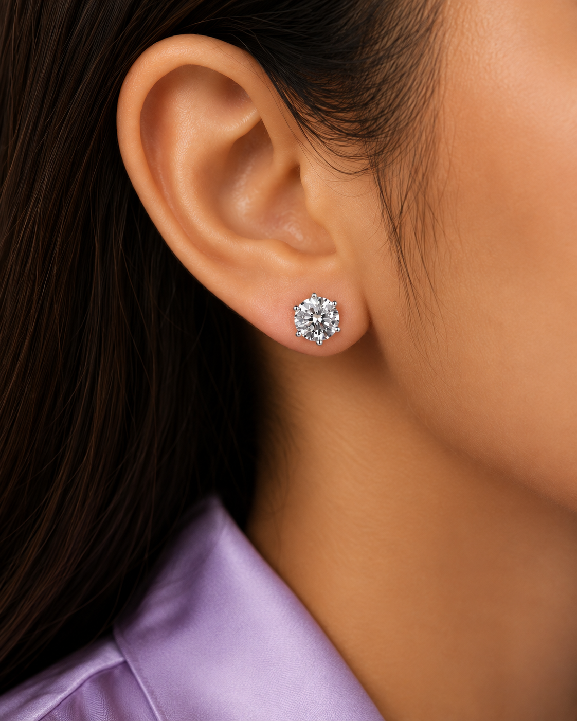Herlux Lumière Solitaire Stud Earrings