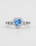 HERLUX Azure Heart Halo Ring