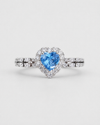 HERLUX Azure Heart Halo Ring